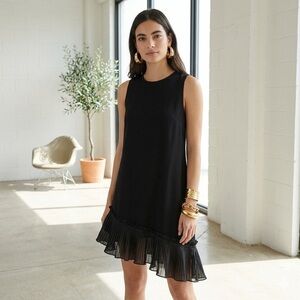 Opening Ceremony black asymmetric ruffle sheath dress - size 6 (Small)